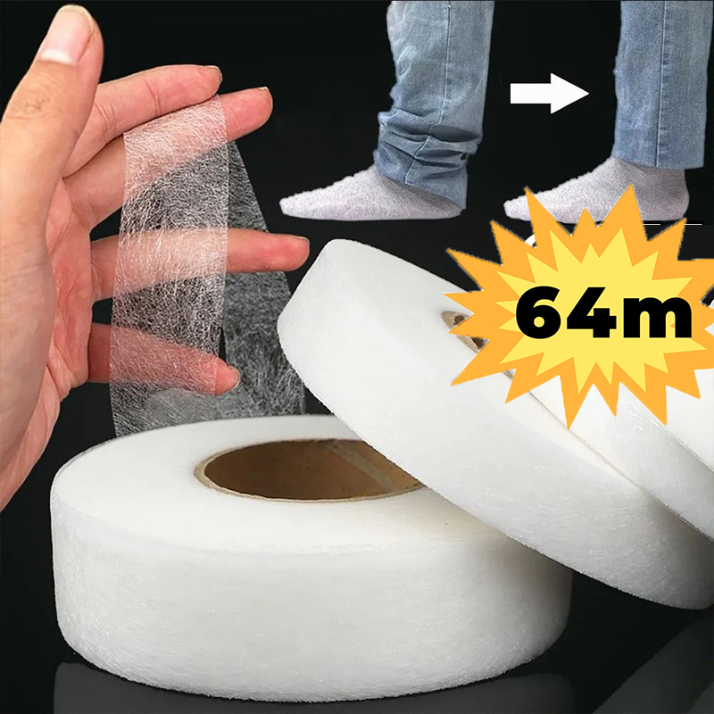 Interfacing Iron On - 64M/Roll Iron-On Hemming Tape Self-Adhesive Pant
