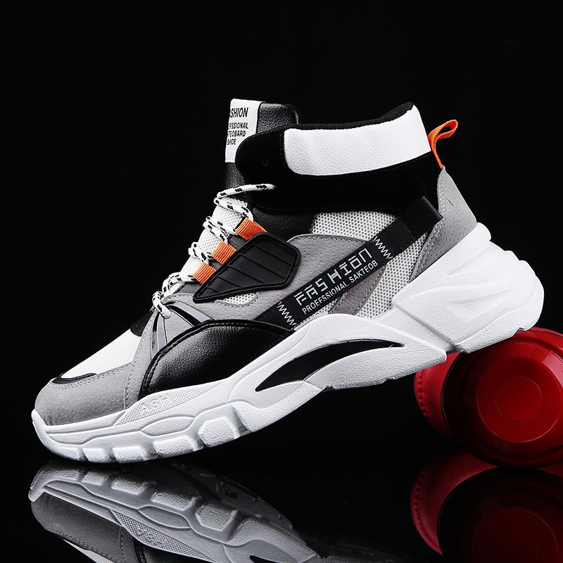 Sewing Front Zipper - Hightop Summer Men's Sport Shoes Man