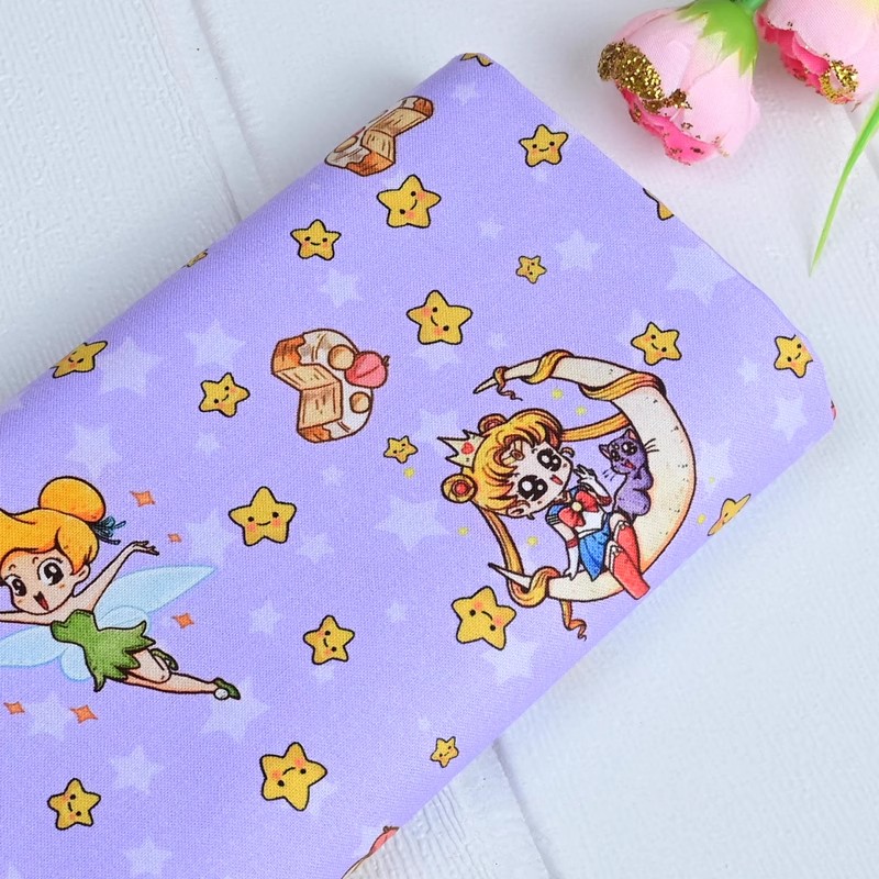 Sailor Moon Stars Cartoon Girl - Textile And Sewing Materials review and price