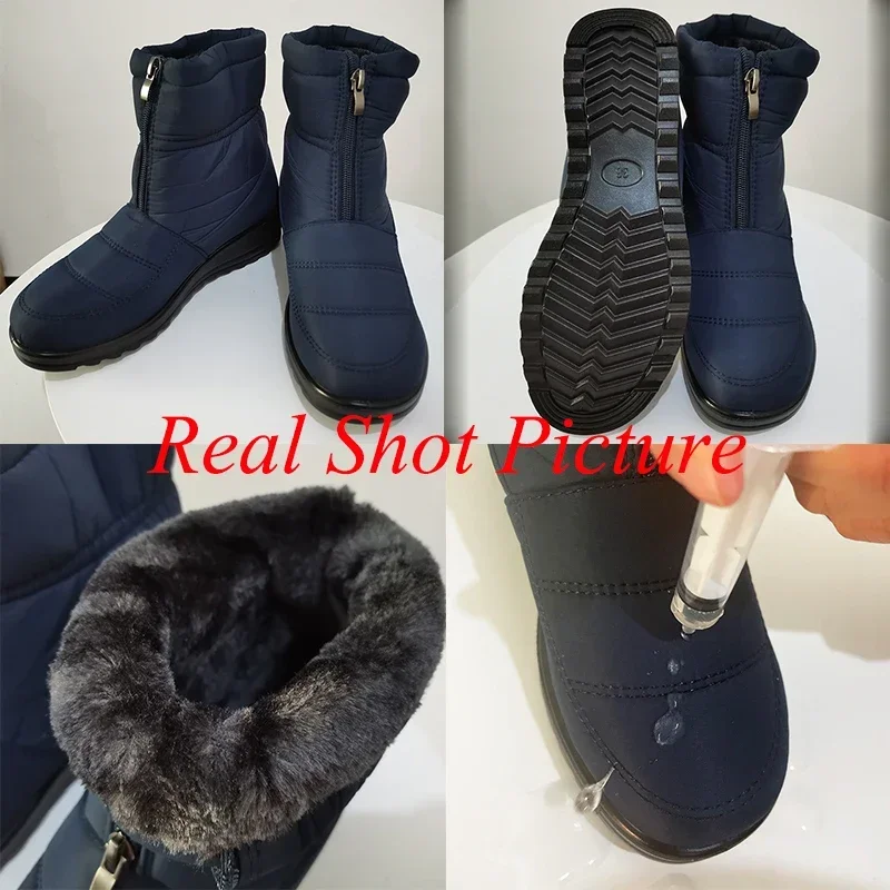 Non Slip Waterproof Snow Boots - Sewing Front Zipper review and price