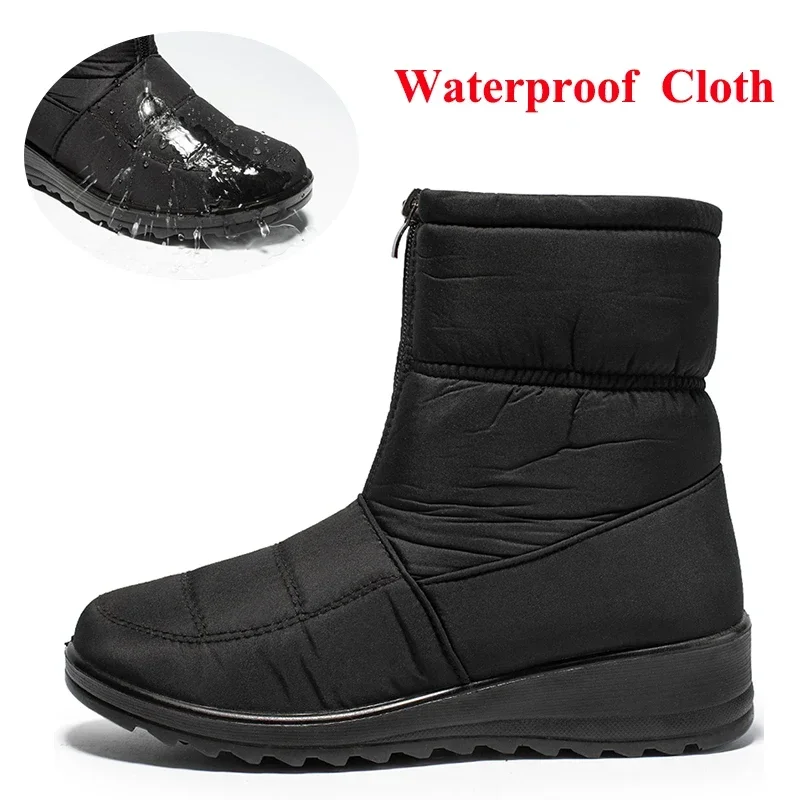 Non Slip Waterproof Snow Boots - Sewing Front Zipper review and price