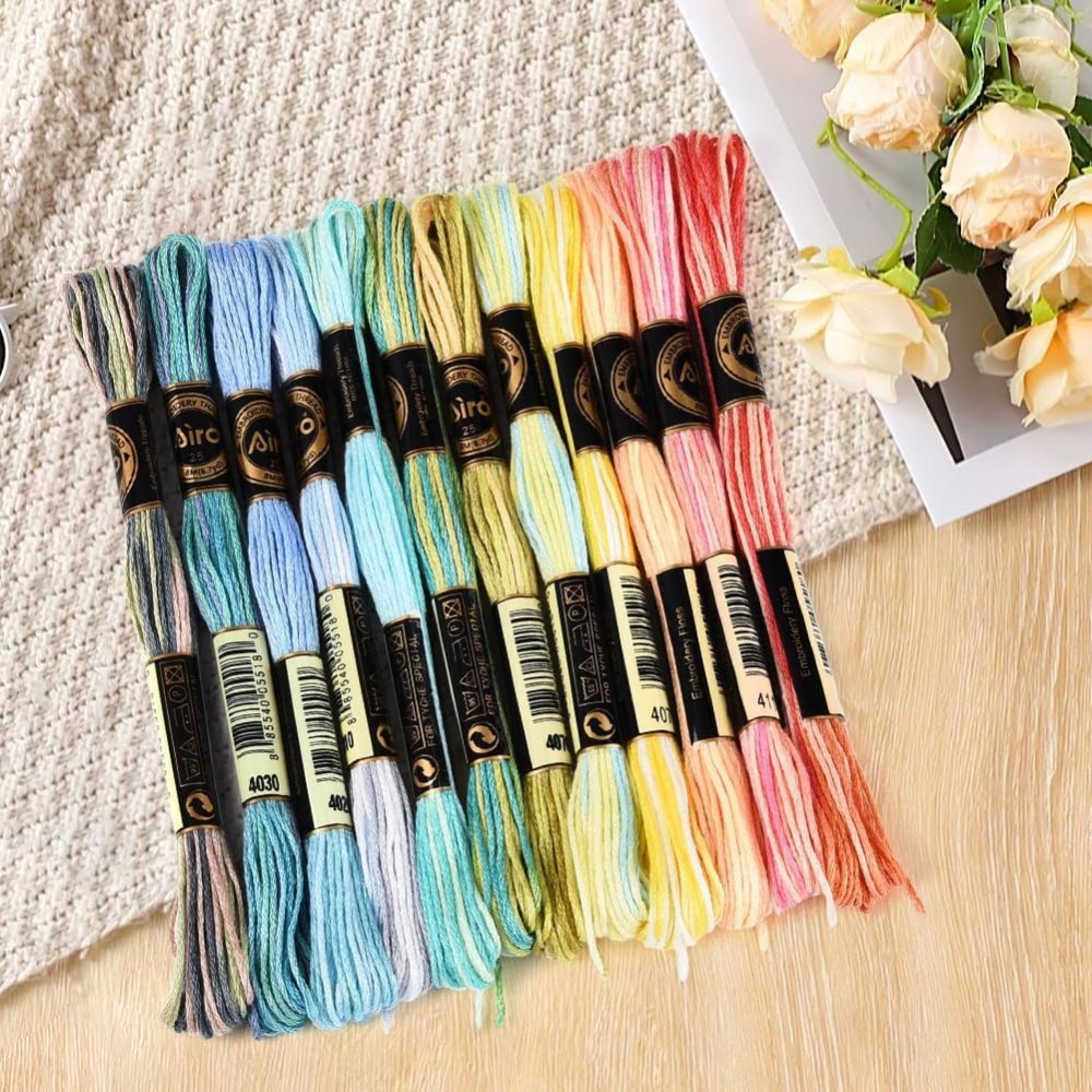 12 Skeins 105 Yards 6 Ply Vari - Embroidery Floss Thread review and price