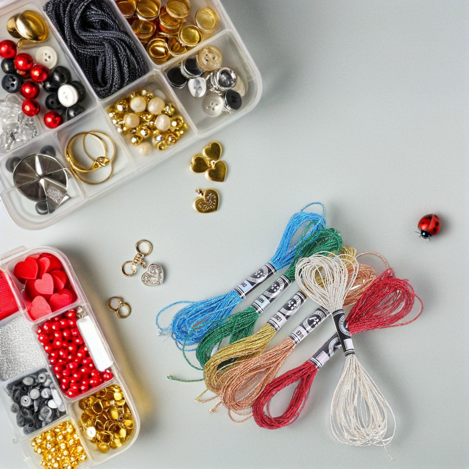 6Pcs Luxurious Metallic Embroi - Embroidery Floss Thread review and price