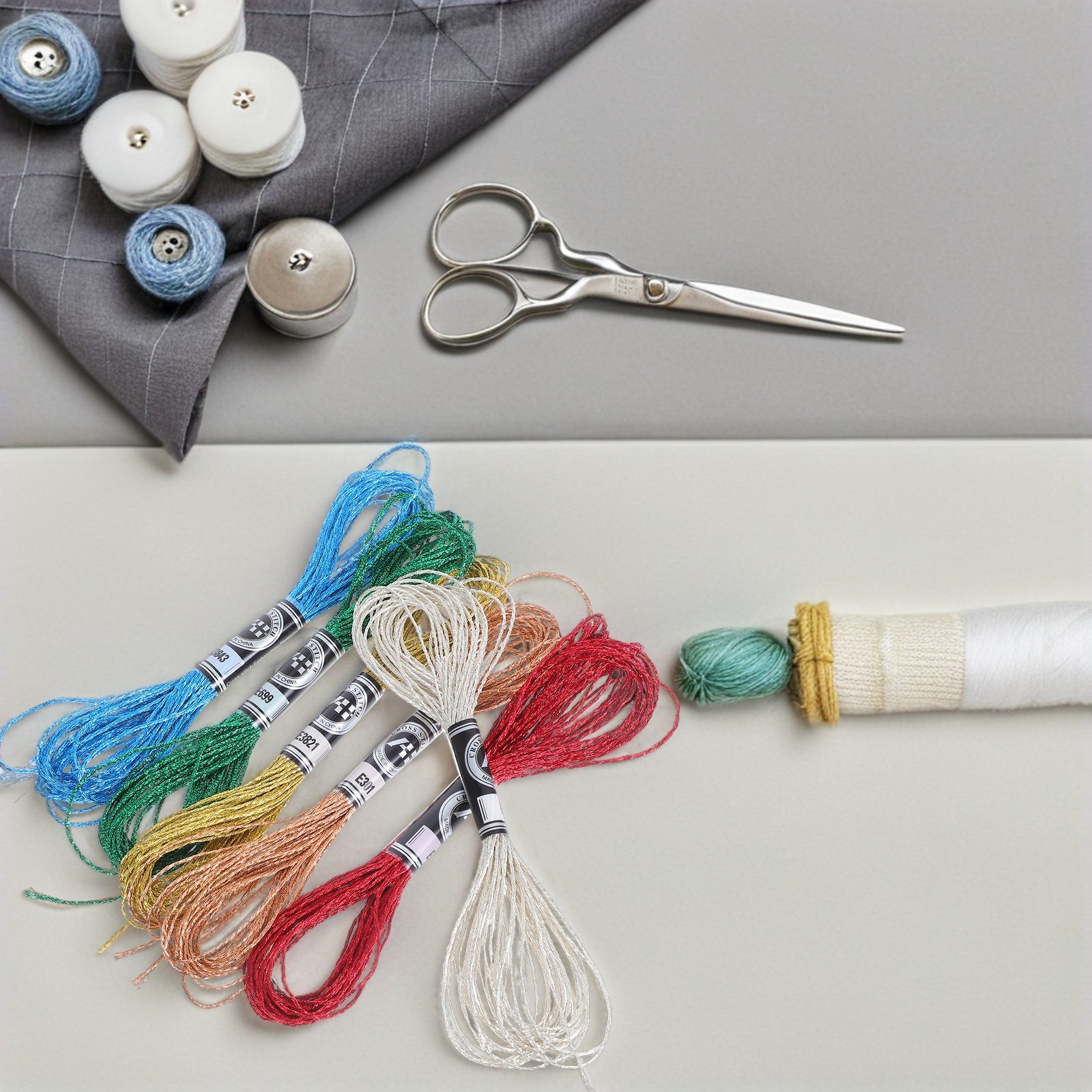 6Pcs Luxurious Metallic Embroi - Embroidery Floss Thread review and price