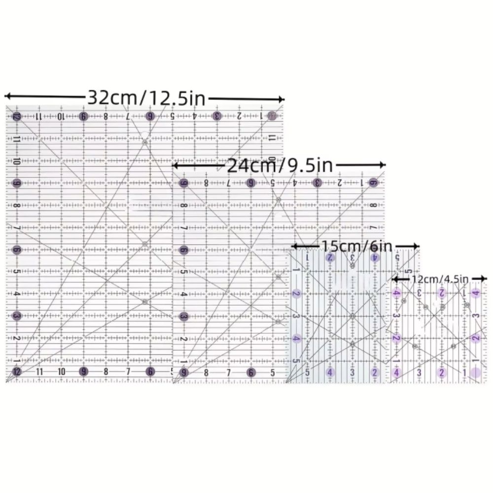 4pcs Square Acrylic Quilting R - Quilting Ruler Square review and price