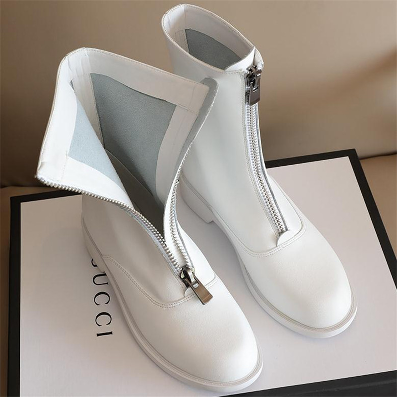 3cm Genuine Leather Trend Fron - Sewing Front Zipper review and price