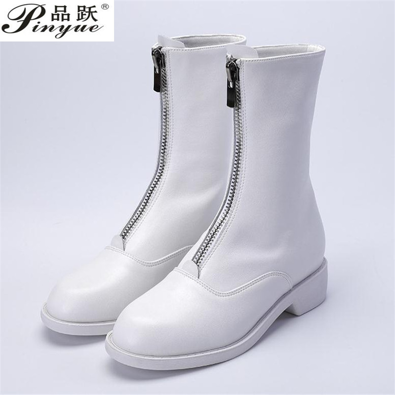 3cm Genuine Leather Trend Fron - Sewing Front Zipper review and price