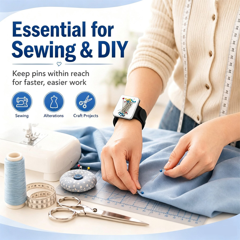 Magnetic Pincushion Wristband  - Sewing Pin Cushion review and price