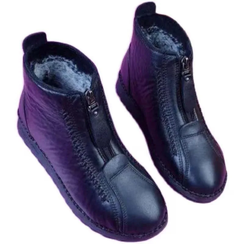 Winter Women Ankle Boots Fashi - Sewing Front Zipper review and price