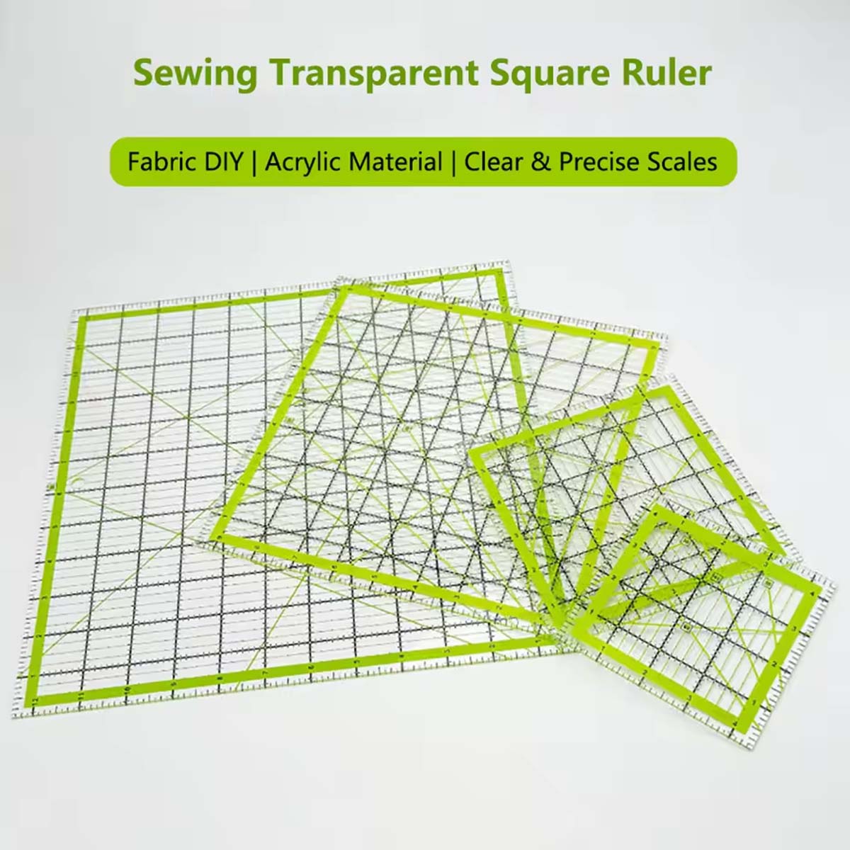 4Pcs Acrylic Square Quilting R - Quilting Ruler Square review and price